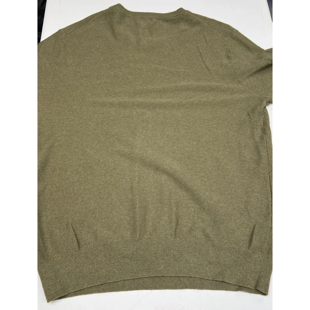 J.CREW Men's Pullover Sweater Green Size Large Very Nice 100%‎ Cotton
